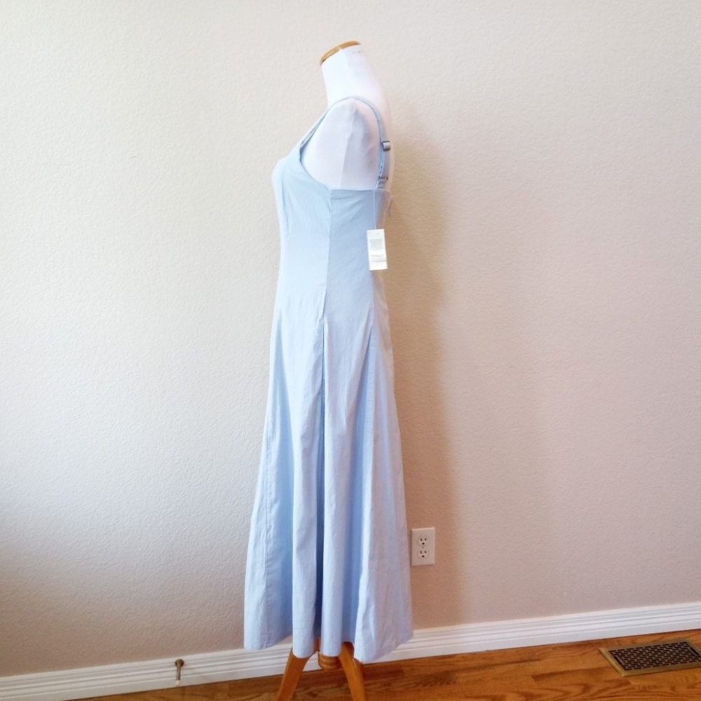 Abercrombie & Fitch blue square neckline midi dress - Picture 6 of 9